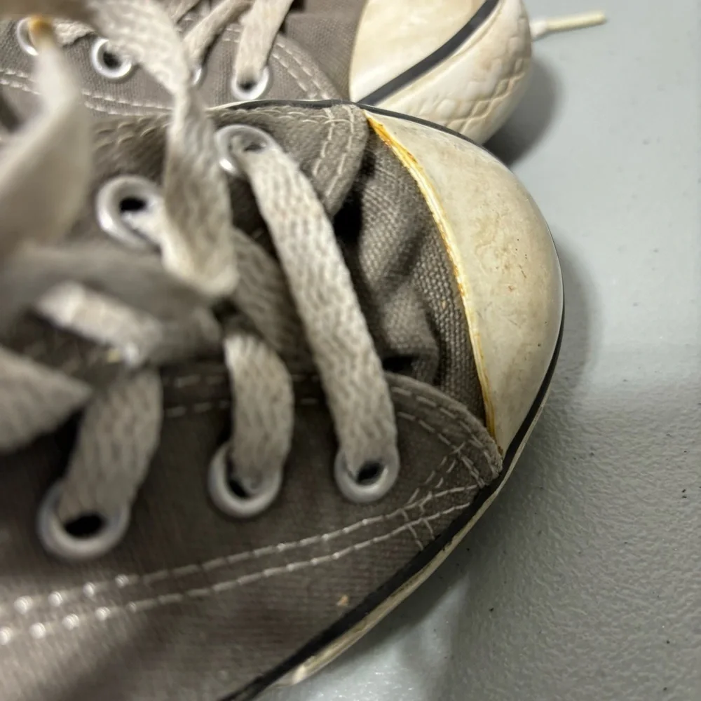 Converse Gray Sneakers Lace Up Youth Size 11